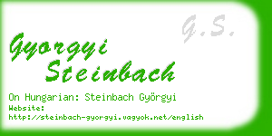 gyorgyi steinbach business card