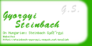 gyorgyi steinbach business card